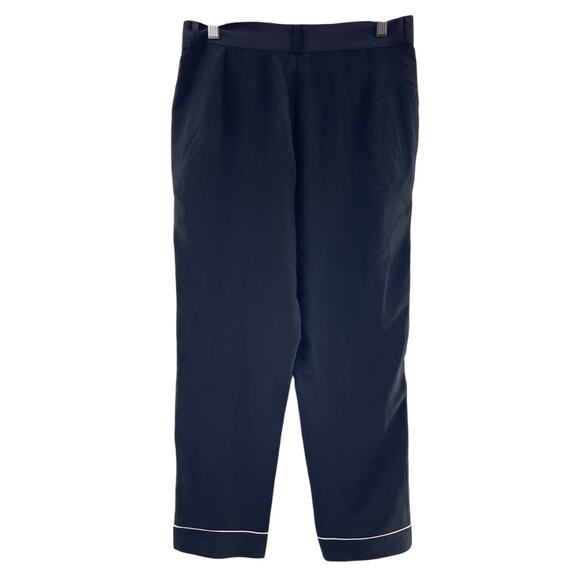 Sezane 100% Silk Lightweight Tapered Ankle Pants Contrast Edging Size 36 US 4 - Picture 5 of 12